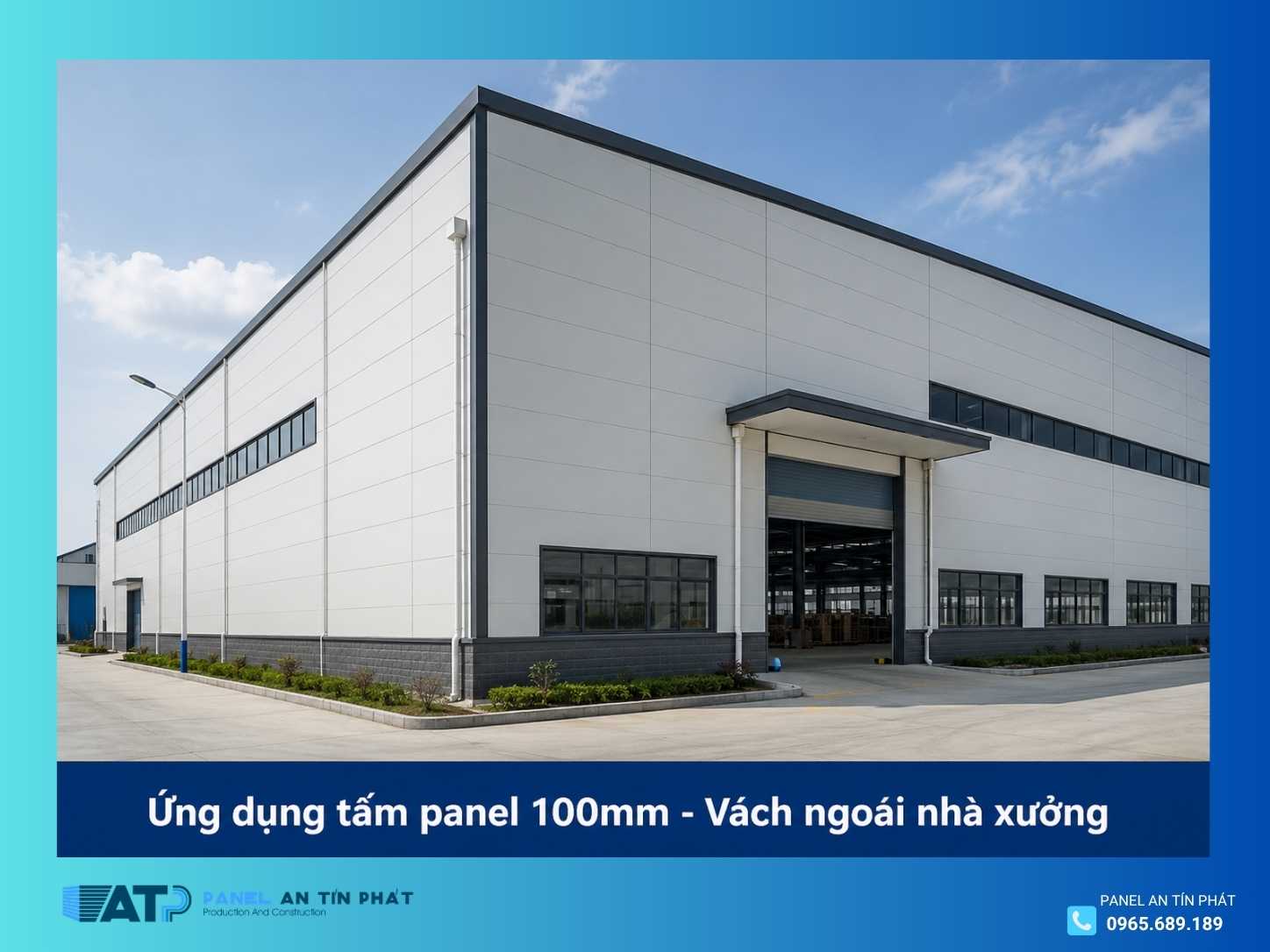Ứng dụng tấm panel EPS 100mm vào vách ngoài nhà xưởng