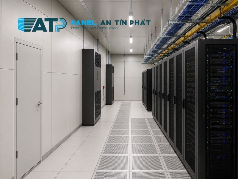 Mẫu thiết kế phòng data center bằng panel Rockwool