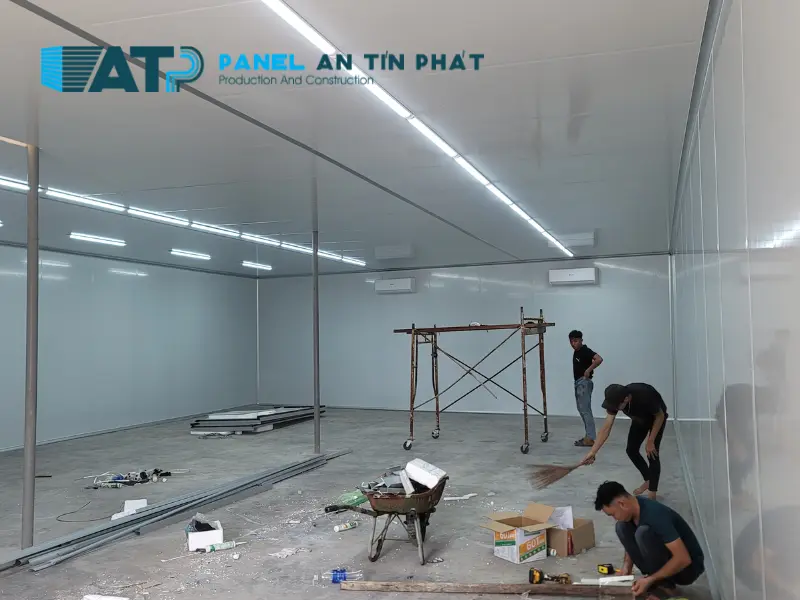 lắp đặt trần panel EPS