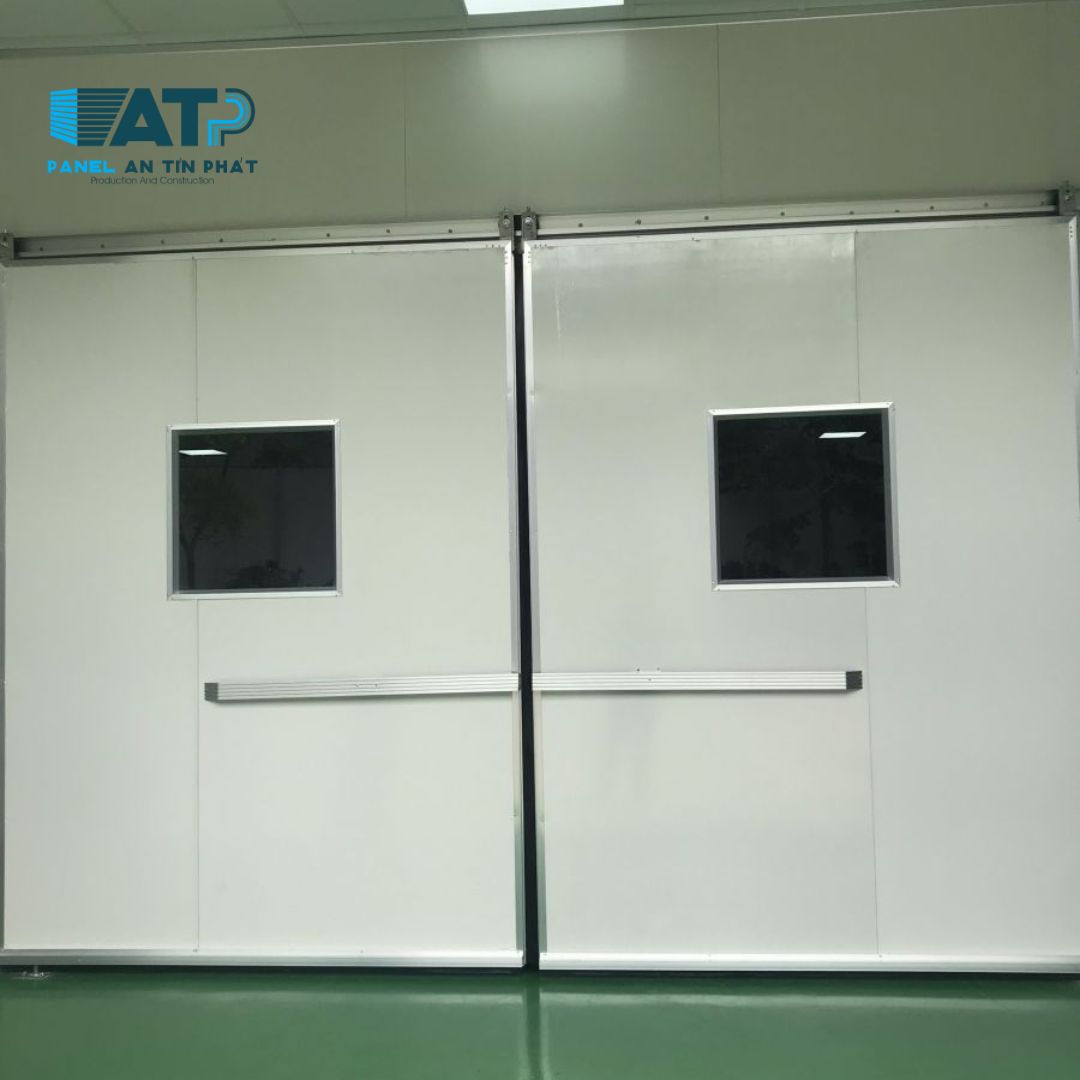 Cửa Lùa Panel 2 Cánh Phòng Sạch