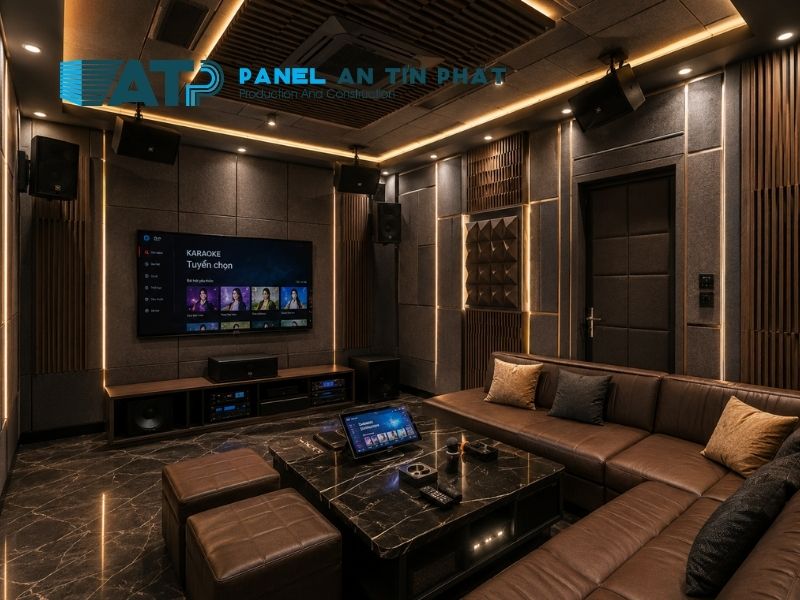 Mẫu thiết kế phòng karaoke bằng panel rockwool