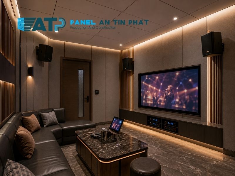 Vách panel Rockwool cách âm phòng karaoke