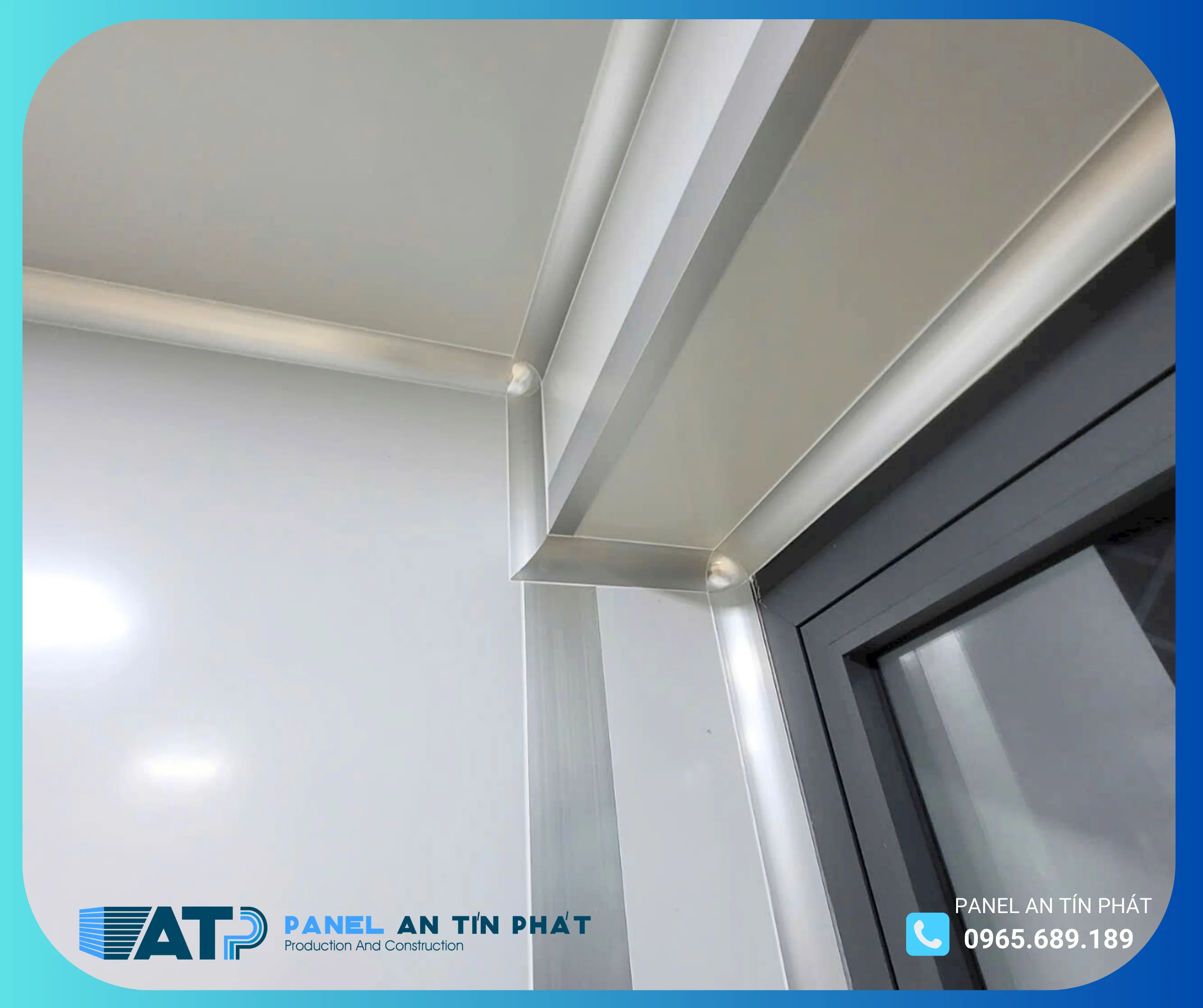 Phụ kiện nhôm bo góc thi công phòng sạch panel eps