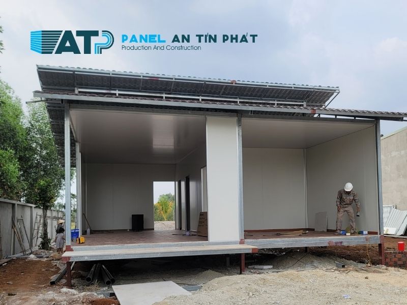 Dựng nhà tiền chế homestay bằng panel Rockwool