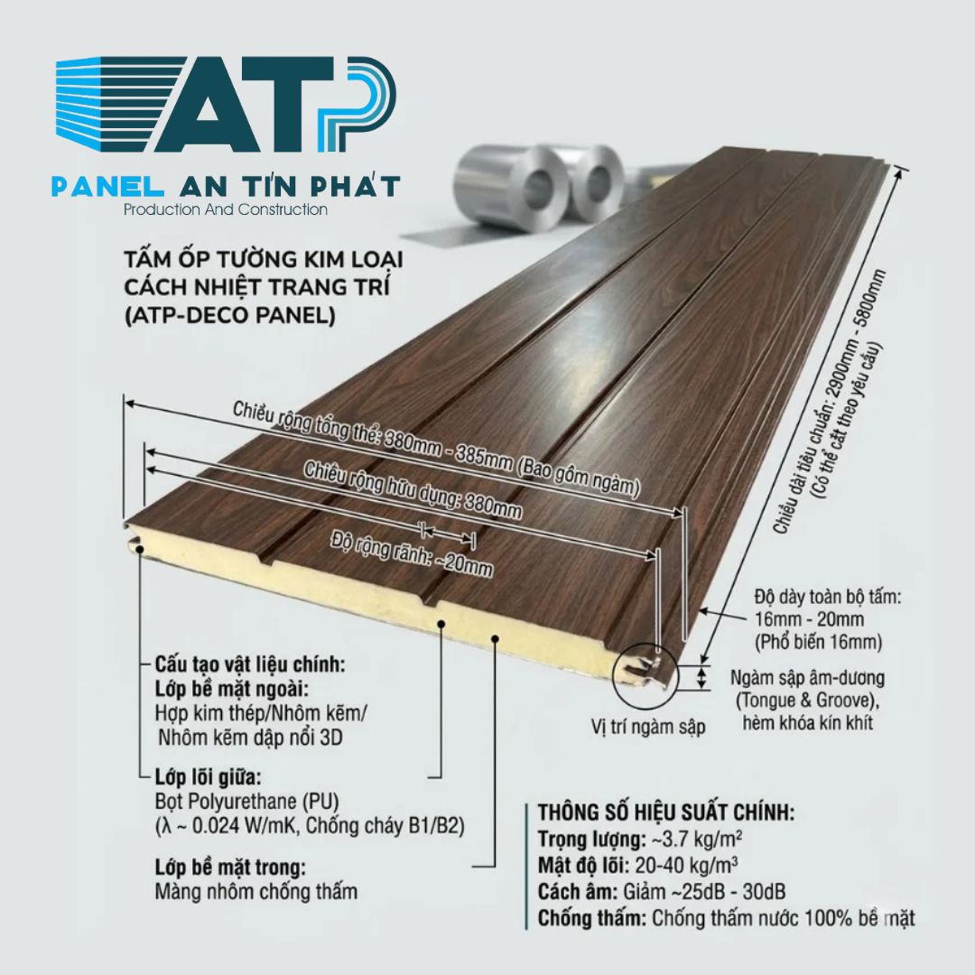 Tấm Ốp Tường Kim Loại Cách Nhiệt