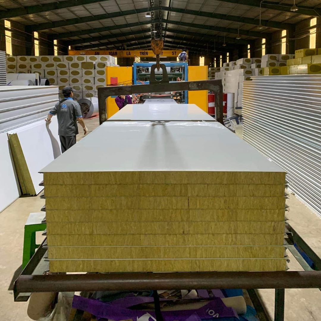 Tấm Panel Rockwool Chống Cháy