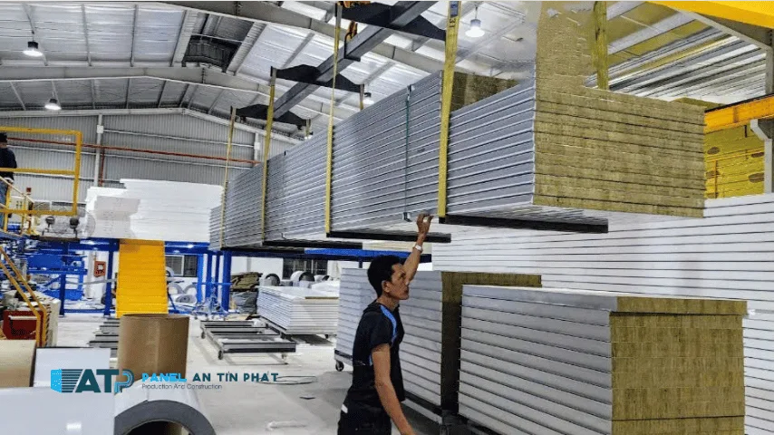 Báo giá tấm panel rockwool chống cháy tại nhà máy An Tín Phát