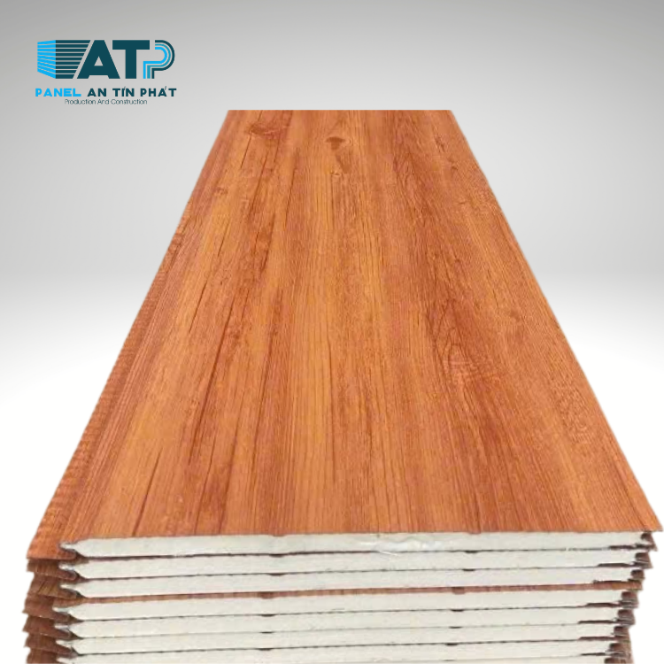 Cân cảnh bề mặt tấm ốp hợp kim nhôm kẽm cách nhiệt, được dập nổi 3D với nhiều hoa văn như tấm ốp kim loại vân gỗ / vân đá / vân gạch và phủ sơn tĩnh điện độ bền cao.