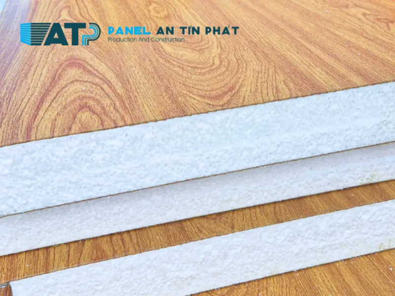 Tấm panel EPS vân gỗ dày 100mm