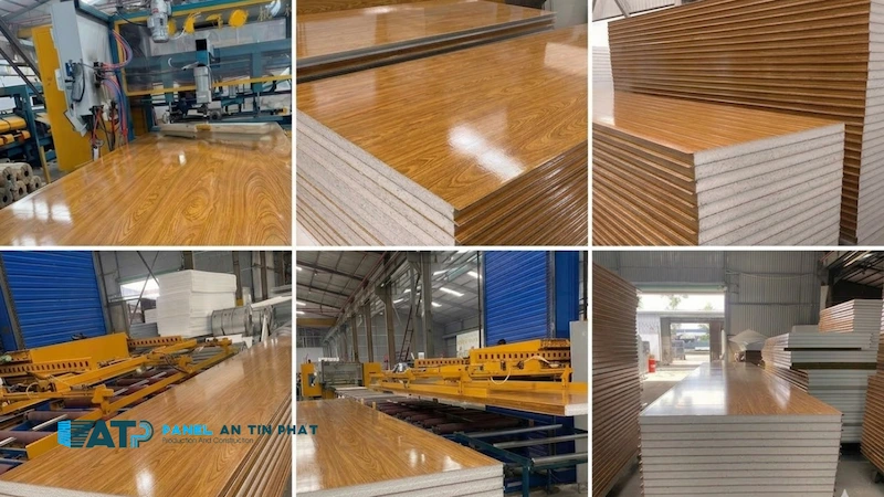 Panel EPS vách trong vân gỗ nhẹ nhàng, dễ lắp đặt